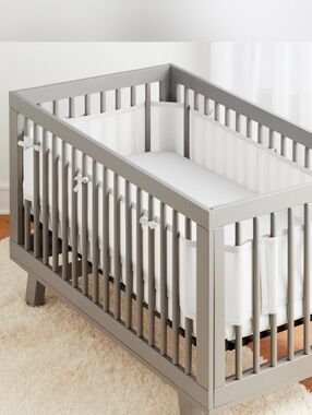 White Crib Mesh Liners - 3 Pieces